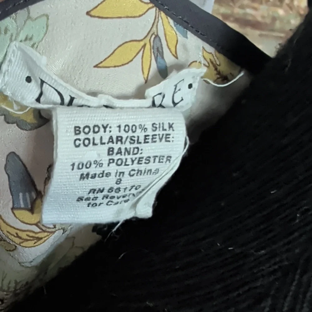 Anthropologie Gray and Yellow Floral Blouse - Picture 2 of 3